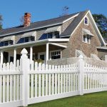 white 4ft avondale with house, Matching Your Vinyl Fence to Your Home’s Exterior Design
